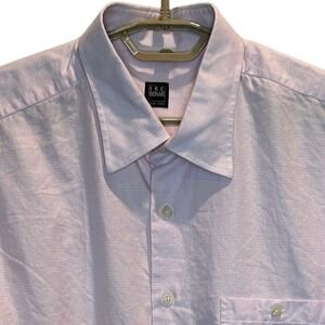 Ike Behar Button Down Shirt XL Men's Pink White Micro Check Cotton Canada